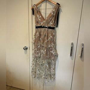 Self portrait sequin maxi dress